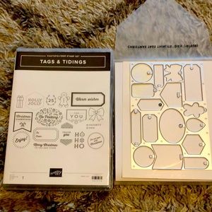 Stampin up- tags & tidings stamp set